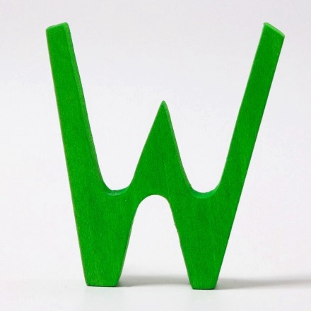 NWT Grimm's Wooden Toys Anthroposophical Letter W